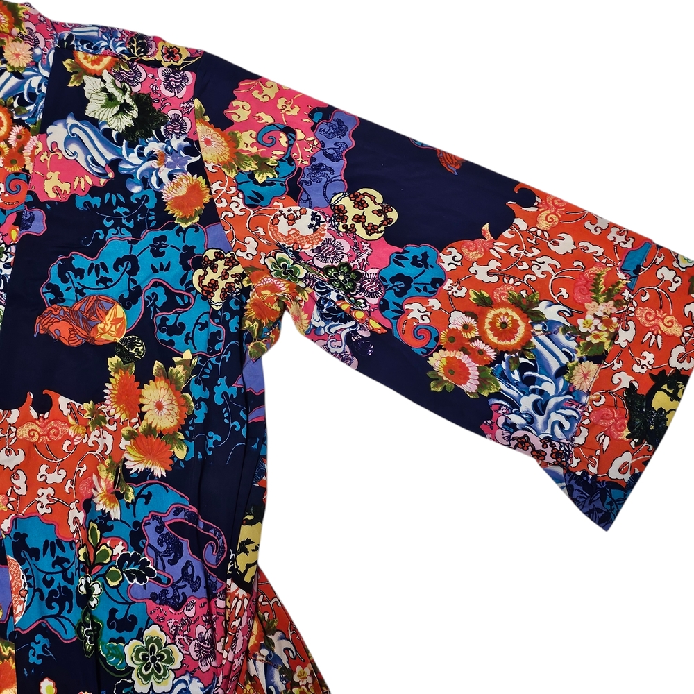 Josie Natori Floral Multicolor Women's Robe Size S - Picture 3 of 8